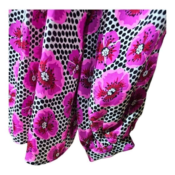 MILLY Polka Dot & Floral Tunic Top Blouse - Size 4 - Picture 5 of 7